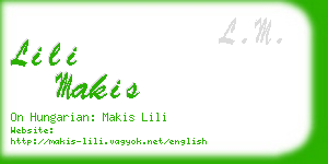 lili makis business card